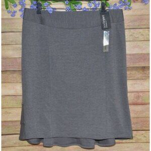 NWT Lane Bryant Ponte Knit Ladies Gray Knee Length Pencil Skirt Size 16 Career